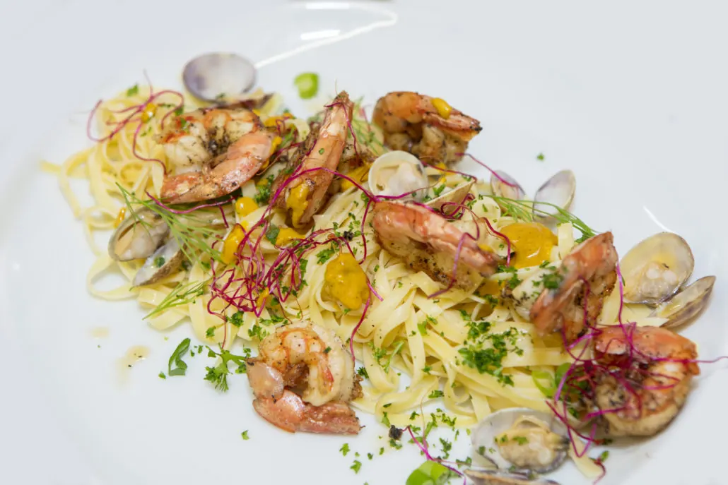 Tagliatelli scampi met roomsaus
